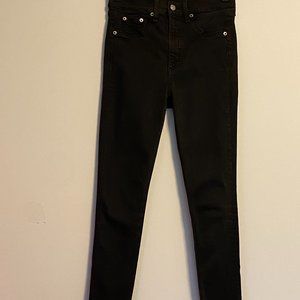 Rag & Bone Worn Black High Rise Skinny Jean
